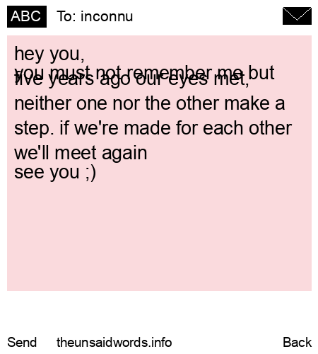 unsent message to inconnu