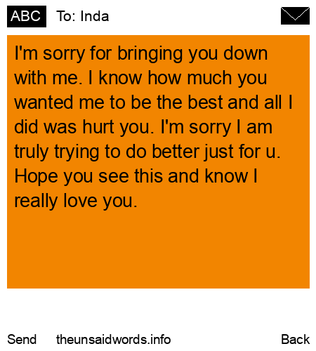 unsent message to Inda