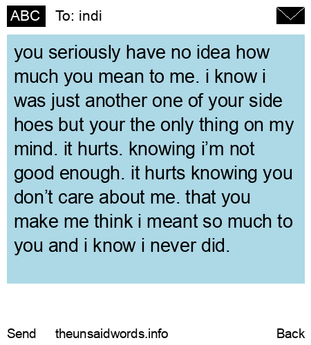 unsent message to indi