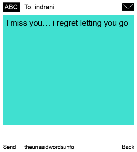 unsent message to indrani