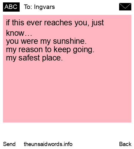 unsent message to Ingvars