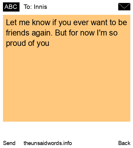 unsent message to Innis