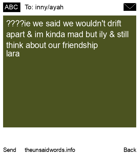 unsent message to inny/ayah
