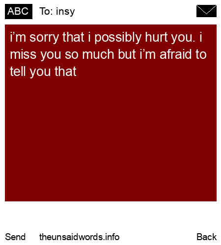 unsent message to insy