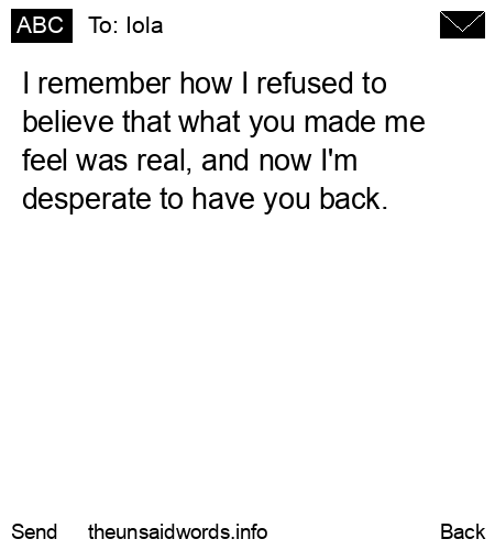 unsent message to Iola