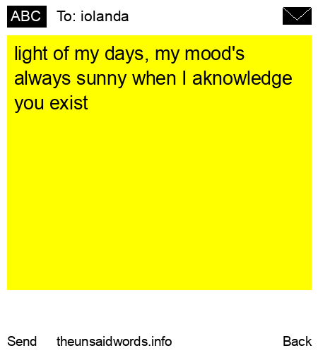 unsent message to iolanda