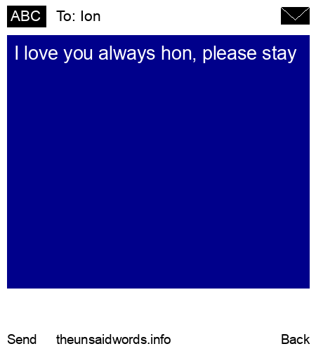 unsent message to Ion