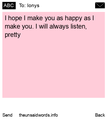 unsent message to Ionys 