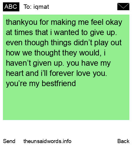 unsent message to iqmat