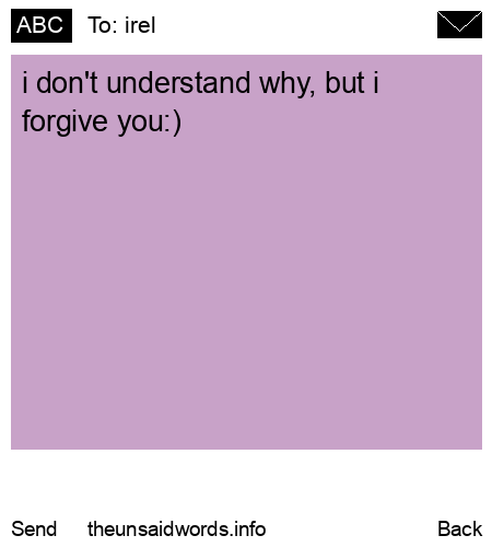 unsent message to irel