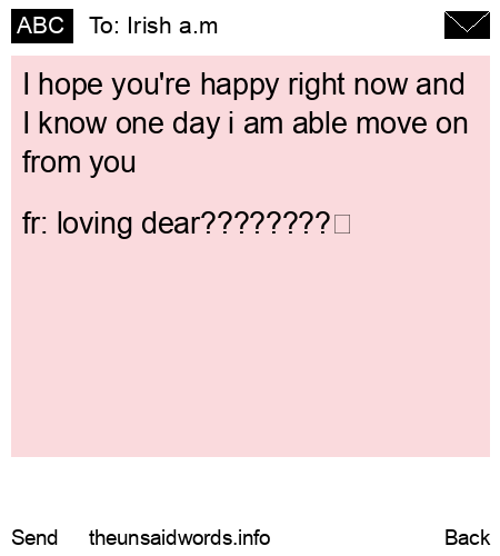 unsent message to Irish a.m