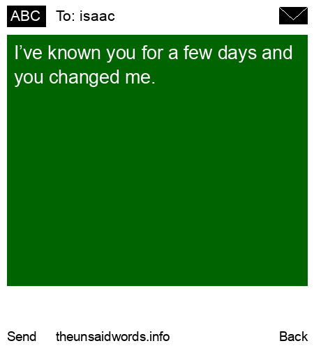 unsent message to isaac