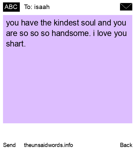 unsent message to isaah