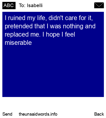 unsent message to Isabelli
