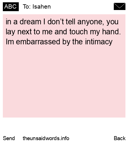 unsent message to Isahen