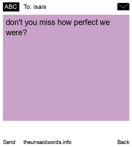 unsent message to isais