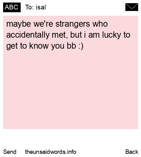 unsent message to isal