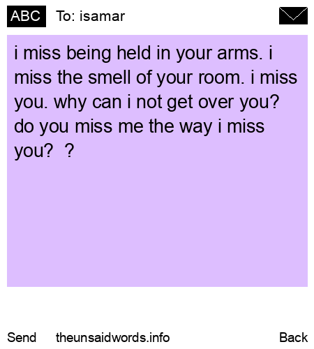 unsent message to isamar
