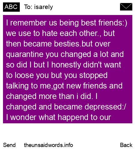 unsent message to isarely