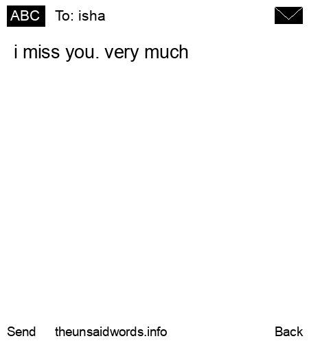 unsent message to isha