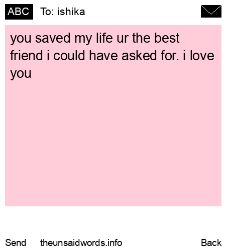 unsent message to ishika