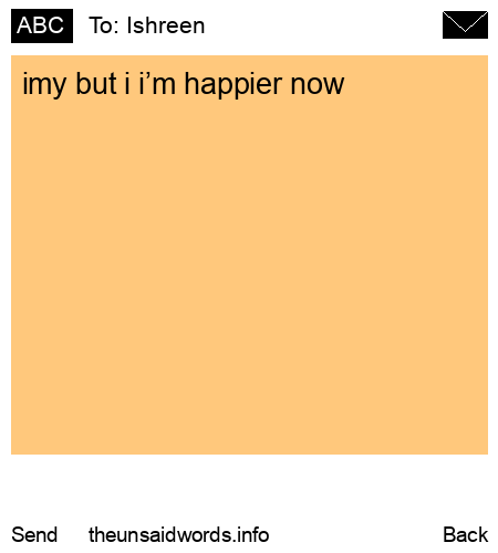 unsent message to Ishreen