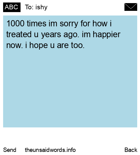 unsent message to ishy