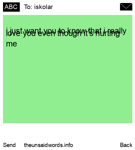 unsent message to iskolar