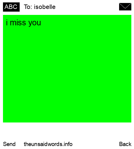 unsent message to isobelle
