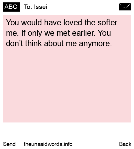 unsent message to Issei