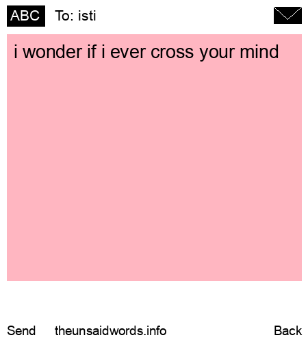 unsent message to isti