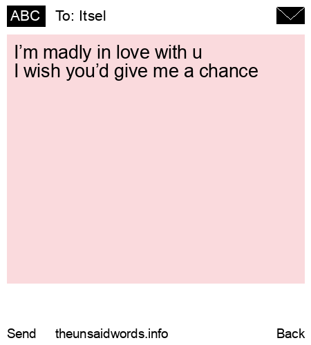 unsent message to Itsel