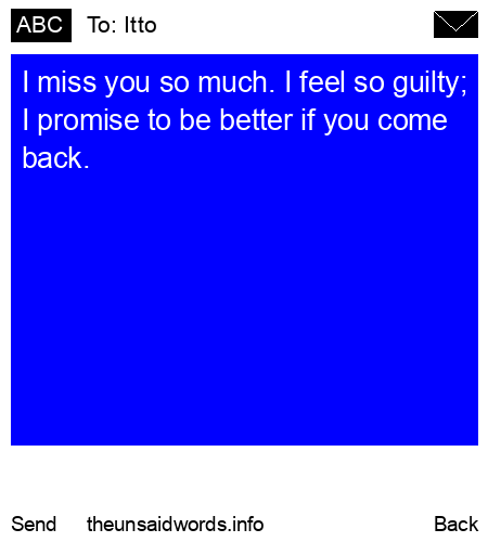 unsent message to Itto