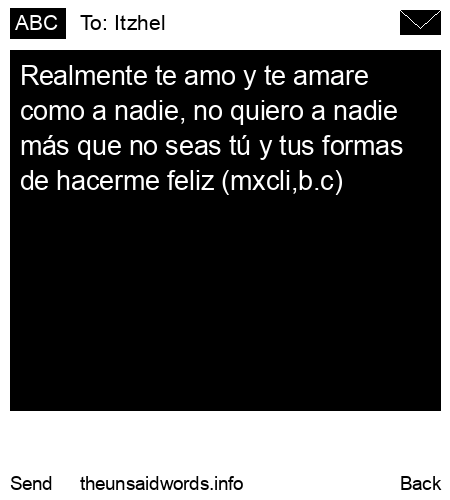 unsent message to Itzhel