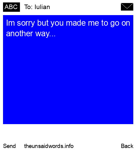 unsent message to Iulian