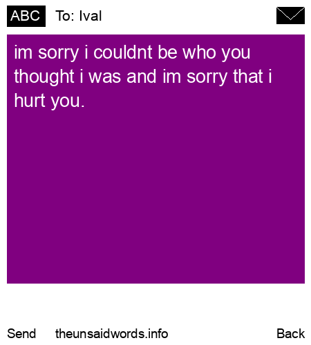 unsent message to Ival