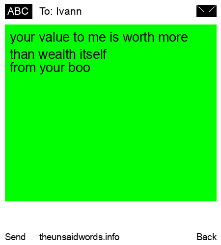 unsent message to Ivann