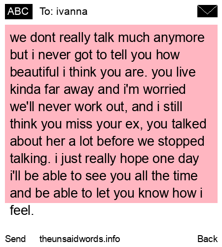 unsent message to ivanna