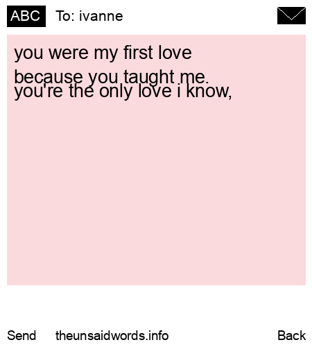 unsent message to ivanne