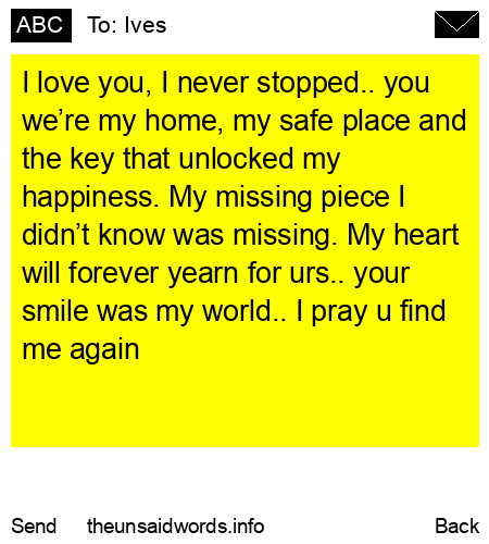 unsent message to Ives
