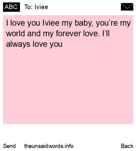 unsent message to Iviee