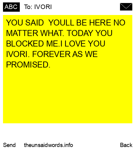 unsent message to IVORI