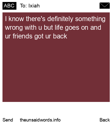 unsent message to Ixiah