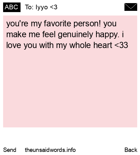 unsent message to Iyyo <3