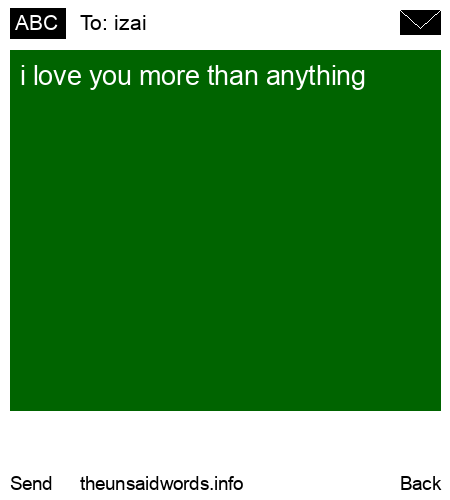 unsent message to izai