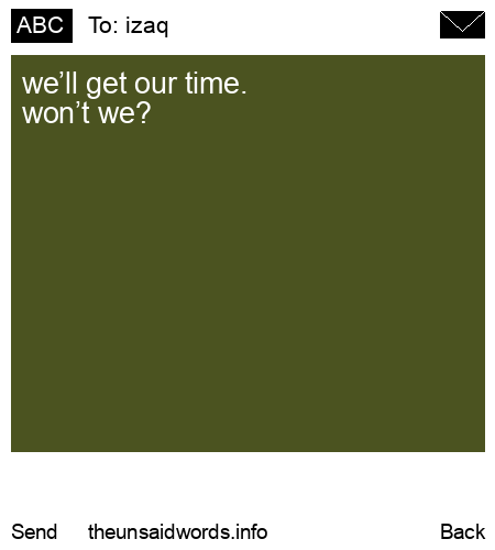unsent message to izaq
