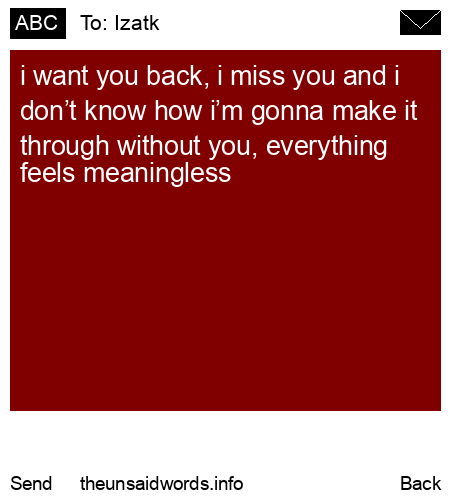 unsent message to Izatk