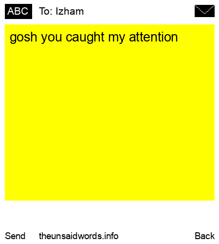 unsent message to Izham