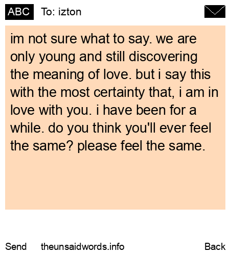 unsent message to izton