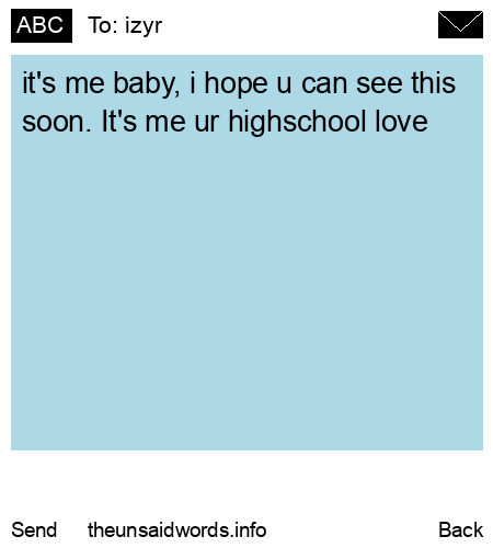 unsent message to izyr